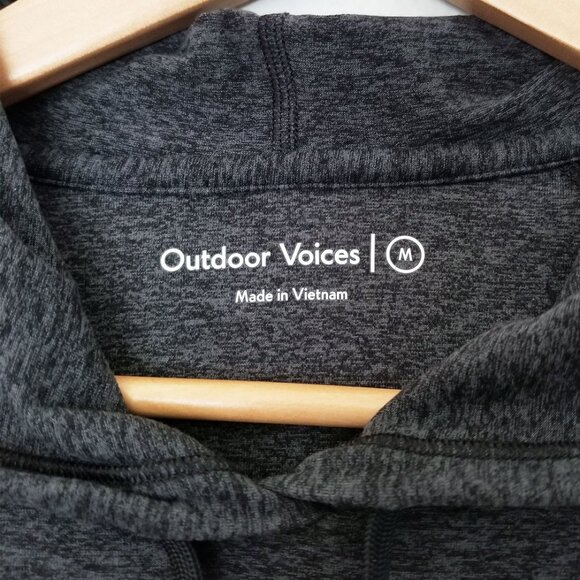 Outdoor Voices Women's Cloudknit All Day Hoodie Sweatshirt M Charcoal Gray SOFT - Picture 7 of 15